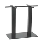 G & A GB1628 GB Series Table Base, 16x28 Spread, 2-1/4 Dia. Column, Dining Height, Steel, Black Powder Coat 1 image