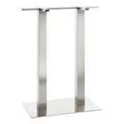 G & A GSH1628 GS Series Bar Height Stainless Steel Table Base, 16x28 Spread, Brushed Finish 1 image