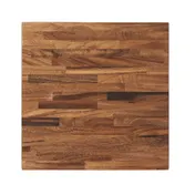 G & A HS2448 24" x 48" Rectangular Saman Hardwood Table Top, 1-1/2" Thick, Exotic Walnut UV Finish 1 image