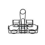 GET 4-93736 Clipper Mill Wire Caddy, 9"W x 7"D x 6"H, 4 Compartments, Black Wire Rack 1 image