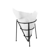 GET 4-T2000 Double-Open Food-Safe Bag/Wire Cone Basket Liner, 7" x 7", White, Paper - Case 1 image