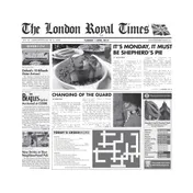 GET 4-TN1000 Food-Safe London Newsprint Liner, 12" x 12", Paper, White - Case 1 image