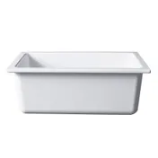 GET B14106-W Food Pan, 1/4 Size, 10-3/8" x 6-3/8" x 3-3/4" H, White Melamine, Dishwasher Safe 1 image