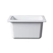GET B1974-W Food Pan - 1/9 Size, 6-7/8" x 4-1/4" x 3-3/4", White Melamine, BPA-Free, Scratch-Resist 1 image