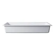 GET B24206-W Food Pan - GN 1/2 Long, 20-3/4" x 6-1/4" x 3-3/4" White Melamine, BPA-Free 1 image
