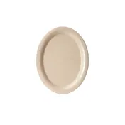 GET BAM-1135 Oval Platter, BambooMel 13-1/2" L X 10-1/4" W, Beige Melamine, Dishwasher Safe - 1 Dozen 1 image