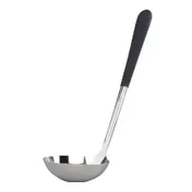 GET BSRIM-53-BK 4 oz. Serving Ladle, 9-1/2" Length, Stainless Steel, Black Cool-Grip Handle, Mirror 1 image