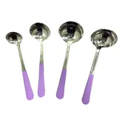 GET BSRIM-56-PR 2-Oz Ladle, 12-1/2" Length, Stainless Steel, Purple PVC Cool-Grip Handle, 1 image