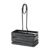 GET CAD-42-MG Cyclone Salt/Pepper Caddy, 4" x 2" x 6-1/2", Metal Wire, Gray, Single Compartment 1 image