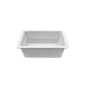 GET CM12104-NW 3.2 Qt 1/2 Size, 12"L x 10"W x 4"H, White Melamine, Break/Chip/Stain Res., BPA Free 1 image