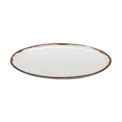GET CS-1813-RM Platter, 18" x 13" Oval, Beige, Melamine, Break-Resistant, Dishwasher Safe, BPA-Free 1 image