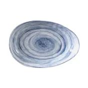 GET D1172OV-ND Plate, 21 Oz., 11-1/4" x 7-1/2" x 2" H, Oval Melamine, Navy Blue, Dishwasher Safe 1 image