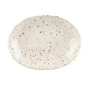GET D1181OV-CC Plate, 31 Oz., 11" x 8-3/8" x 1-1/2" H, Oval Melamine, Chocolate Chip, Stain Resistant 1 image