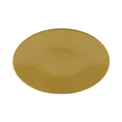 GET D812RR-OO Platter, 12-3/4"L x 8-3/4"W x 1"H, Oval, Yellow, Melamine, Pebble Textured 1 image