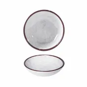 GET DB51M-W White 10oz Melamine Bowl, 5" Dia x 1" H, Crackled Texture, Dishwasher Safe 1 image
