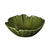 GET DB712PL-DG Elite Global Bowl, 26 Oz, 7-1/2" Dia. X 2-1/2" H, Green Melamine Palm Leaf Shape 1 image