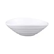 GET DS63-W Global Solutions Bowl, 12 Oz, 6-1/4"L x 5"W x 2"H, Oblong, Melamine, White 1 image