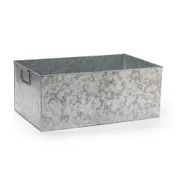 GET GT-2112-GG Beverage Tub, 8.5 Gal Rectangular, 20" (24" Handles) x 12" x 8-1/2" Galvanized Gray, Hand-Wash 1 image