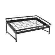 GET IR-737-MG-1812MG Angled Stand, 17-3/4" L x 12" W x 7-7/8" H, Gunmetal Grey Wire Basket - Set 1 image