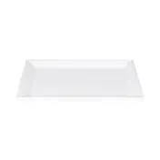GET M1058-NW Platter, 10-1/2"L x 8-3/4"W x 3/4"H, Rectangular Melamine White, Break Resistant 1 image