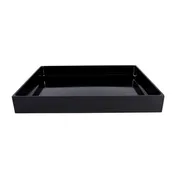 GET M12152-B Food Bin, 15" x 12" x 2", Black Melamine, BPA-Free, Dishwasher Safe, Break-Resistant 1 image