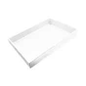 GET M12152-W Food Bin, 15" x 12" x 2", White Melamine, Break/Chip/Scratch Res., Dishwasher Safe 1 image