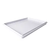 GET M12152LID-W Lid, 15" x 12" White Melamine Flat, BPA-Free, Dishwasher Safe, Reversible 1 image