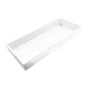 GET M6152-W Food Bin, 15" x 6" x 2" Rectangular, White Melamine, Break Resistant, BPA Free 1 image