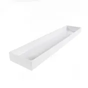 GET M6302-W Food Bin, 30"L x 6"W x 2"H, White Melamine, Break/Chip/ Scratch Resistant, BPA Free 1 image