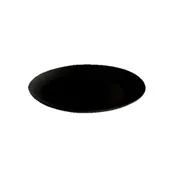 GET ML-243-BK Siciliano Plate, 24" Dia x 2" H Coupe, Black Melamine, Break-Resistant, NSF 1 image