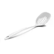 GET MSP12S-W Elite Spoon, 12" Slotted, White Melamine, Break/Chip Resistant, BPA-free, Dishwasher Safe 1 image