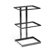 GET MTS-20L-MG Merchandiser Stand, 3-Tier 20-1/2" Tall Metal Gray Base, Holds 3 12" x 9-1/4" Baskets 1 image