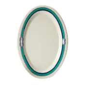 GET OP-120-FP Platter, 12" L X 9" W Oval Melamine, Break-Resistant, Dishwasher Safe, NSF - Dozen 1 image