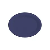 GET OP-120-PB Diamond Mardi Gras Platter, 12" x 9" Oval Melamine, Peacock Blue - Dozen 1 image