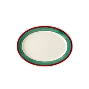 GET OP-120-PO Diamond Portofino Platter, 12" x 9" Oval Melamine, Pattern, Break-Resistant - Dozen 1 image