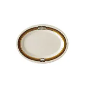 GET OP-120-RD Platter, 12" x 9" Oval Pattern Melamine BreakRes DishSafe BPAFree NSF - Dozen 1 image