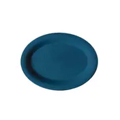 GET OP-120-TB Texas Blue Oval Platter, 12" L x 9" W, Melamine, Break-Resistant, NSF - Dozen 1 image