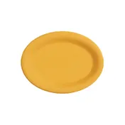 GET OP-120-TY Mardi Gras Platter, 12" x 9" Oval Melamine, Tropical Yellow - 1 Dozen 1 image