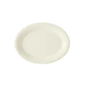 GET OP-950-DI Diamond Ivory Platter, 9-3/4" x 7-1/4" Oval Melamine, Ivory, Dishwasher Safe - Dozen 1 image