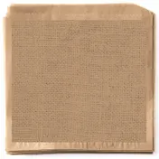 GET P-BUR-77-BR Food-Safe Basket Liner, Double-Open, 7" x 7", Paper, Burlap on Brown, 500/Case 1 image