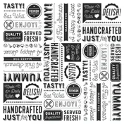 GET P-GT-1212-W Food-Safe Sandwich Wrap Paper, 12" x 12", Grease-Resistant, White, Black Typography - Case 1 image
