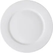 GET PA1101902524 10" White Round Porcelain Plate Rolled Edge Scratch/Chip Oven Safe 380°F - Dozen 1 image