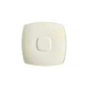 GET PA1101910124 Espresso Saucer, 5-1/8" Square Rolled Edge, Porcelain Bright White - 1 Dozen 1 image