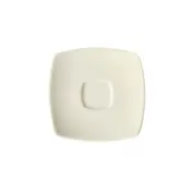 GET PA1101910324 Espresso Saucer, 6.5", Square, Rolled Edge, Porcelain, Bright White - 1 Dozen 1 image