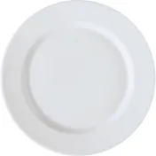 GET PA1101922524 10" Round Porcelain Plate RolledEdge White ScratchRes MW/DW/O Safe 380°F - Dozen 1 image