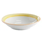 GET PA1600703724 Grapefruit Bowl, 10 oz, 6--1/2" Porcelain, Orange Edge, Microwave Safe - 1 Dozen 1 image