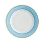 GET PA1601902524 10" Porcelain Plate, Rolled Yellow Edge, Scratch-Resistant, Oven Safe 380°F- Dozen 1 image