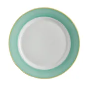 GET PA1603902524 10" Round Porcelain Plate Yellow Rolled Edge Scratch-Res Oven Safe 380°F - 1 Dozen 1 image