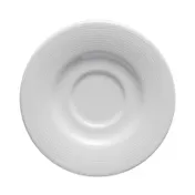 GET PA1647900324 Tea/Bouillon Saucer, 6.5" Round, Porcelain, Microwave Safe, Corona - 1 Dozen 1 image