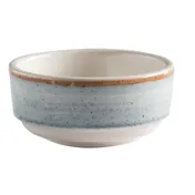 GET PP1604727324 Blue Porcelain Bowl, 3.8 Oz., 4" Dia., Round, Rolled Edge, Oven Safe - 1 Dozen 1 image